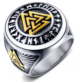 Retro Viking Men's Triangle Ring