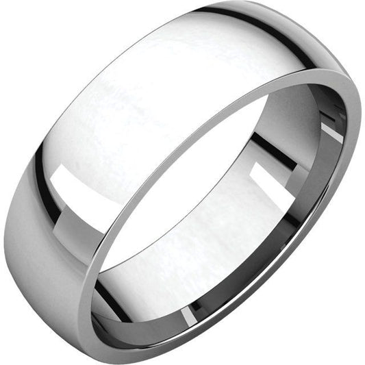 6mm Dome Sterling Silver Band