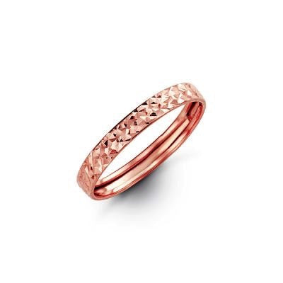 10k Diamond Cut RoseGold Band