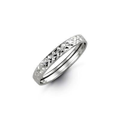 Diamond Cut WhiteGold Band