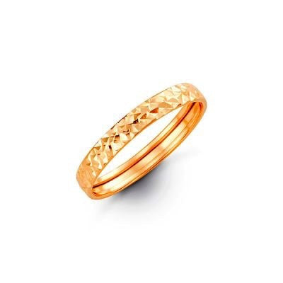 Diamond Cut YellowGold Band