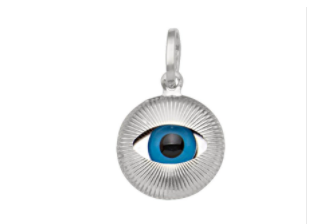 White gold Evil Eye Pendant