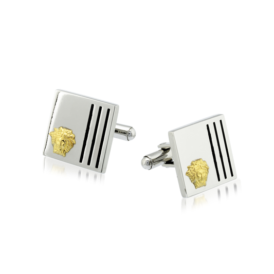 Stainless Steel Cufflinks with Medusa Head