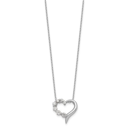 Sterling Silver  Heart-Journey Necklace