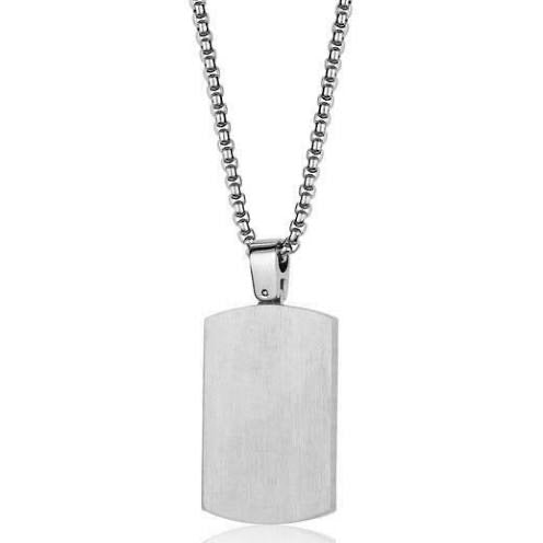 Stainless Steel Matt Finish Dog Tag