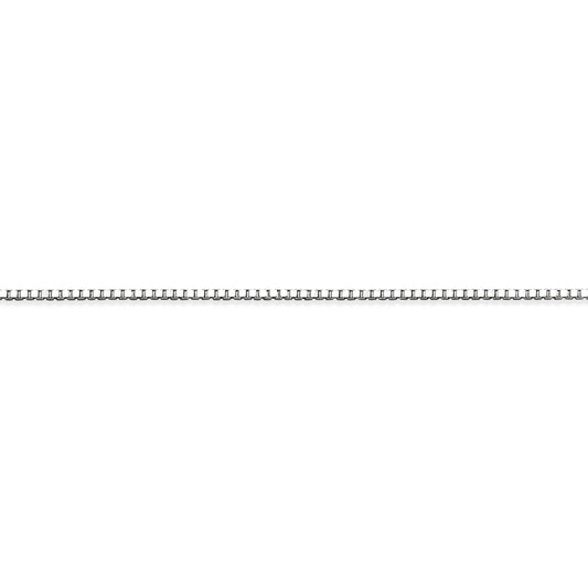 (0.8mm)10K Whitegold Box Chain 16 -20 Inches