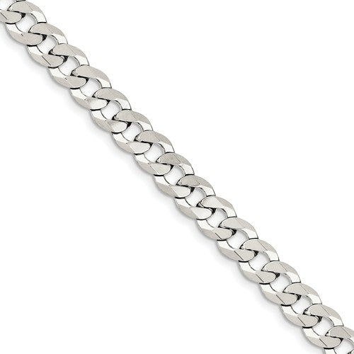 8mm Sterling Silver Curb Bracelet