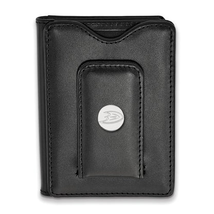 Anaheim Ducks Black Leather Money Clip Wallet