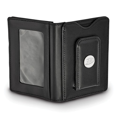 Anaheim Ducks Black Leather Money Clip Wallet