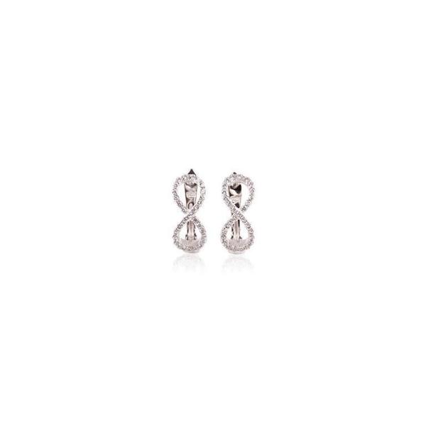 Sterling Silver Cubic Zirconia Infinity Huggies