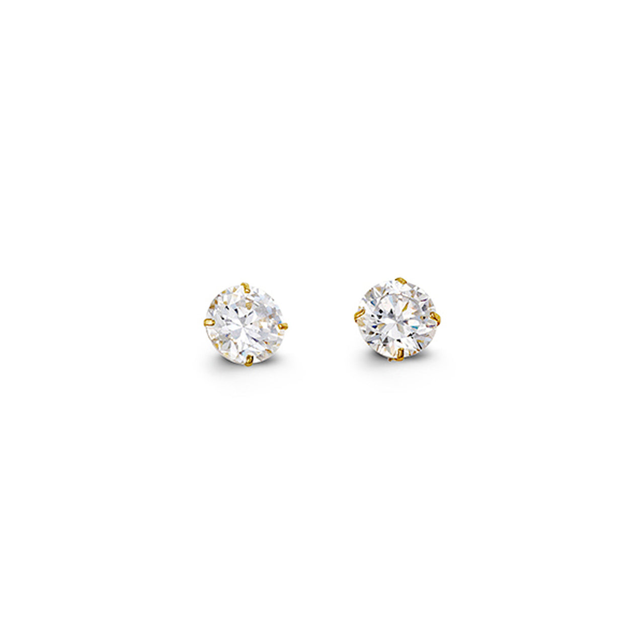 (5mm) YellowGold Cz Studs