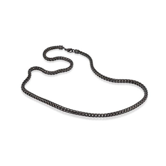 (3.5mm)Stainless Steel Black Fanco Chain